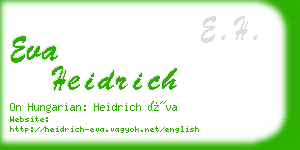 eva heidrich business card